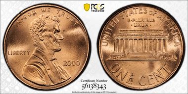 2000 1C "Cheerios" Cent MS66RD