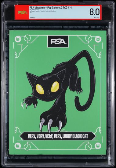 COLLECTORS PSA MAGAZINE – POP CULTURE & TCG #14 MAY 2025 VEEFRIENDS/VERY, VERY, VERY, VERY, LUCKY BLACK CAT Y2K PSA 8.0