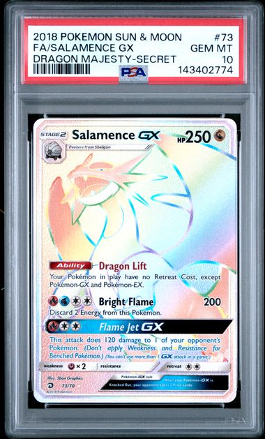 2018 Pokemon Sun & Moon Full Art #73 Salamence front