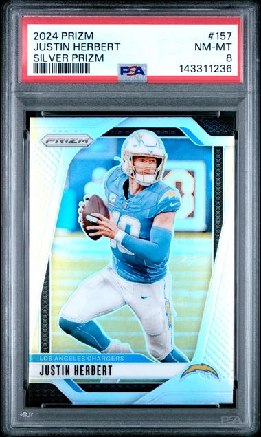 2024 Panini Prizm Silver #157 Justin Herbert front