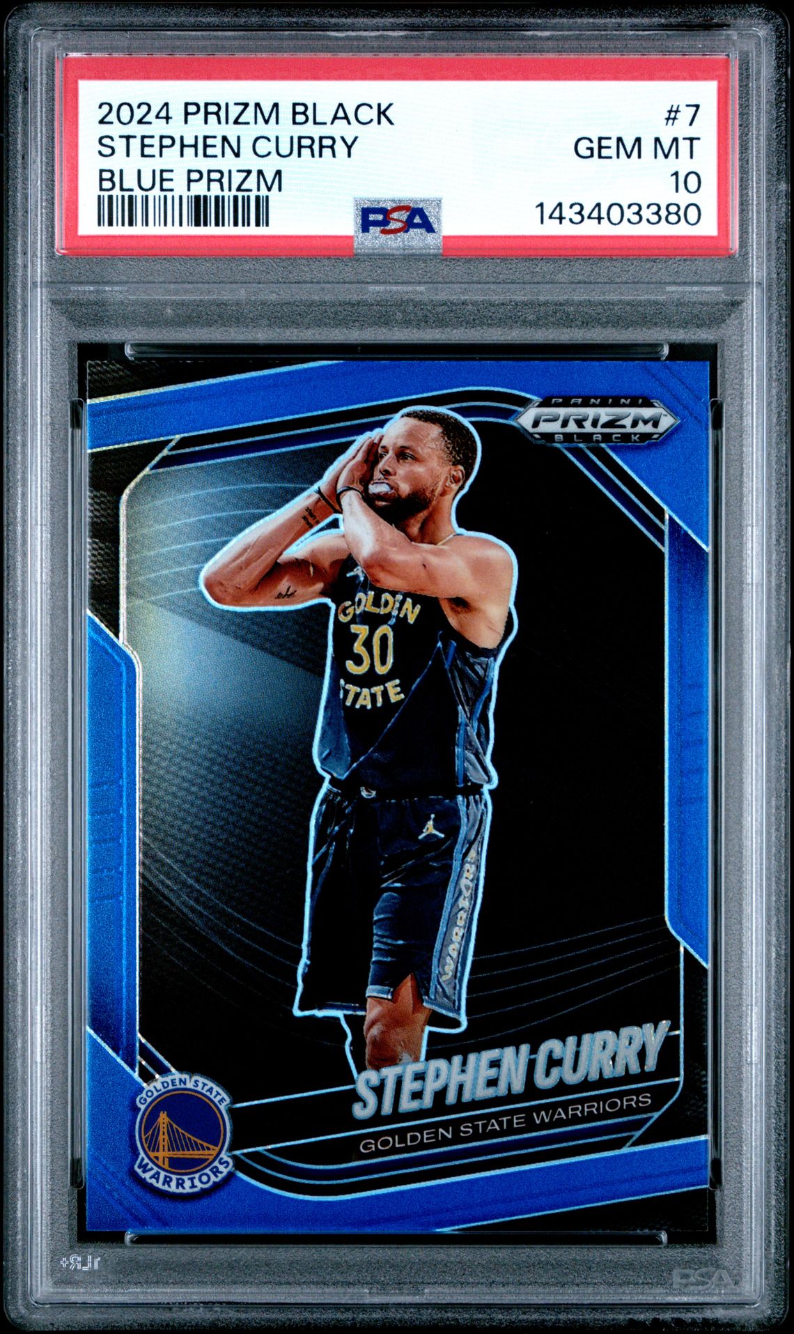 2024 Panini PANINI PRIZM BLACK BLUE PRIZM #7 Stephen Curry front