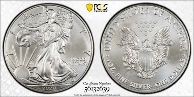 2020 $1 Silver Eagle MS68