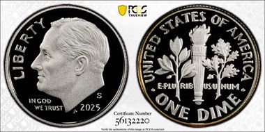 2025-S 10C Silver PR70DCAM