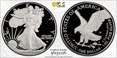 2025-W $1 Silver Eagle PR70DCAM