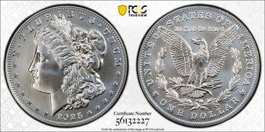 2025 $1 Morgan Dollar MS70