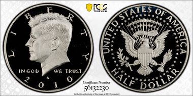 2010-S 50C Silver PR70DCAM