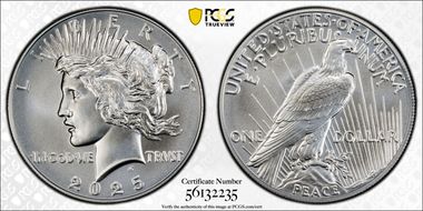 2025 $1 Peace Dollar MS69