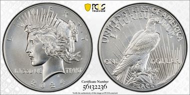 2024 $1 Peace Dollar MS70