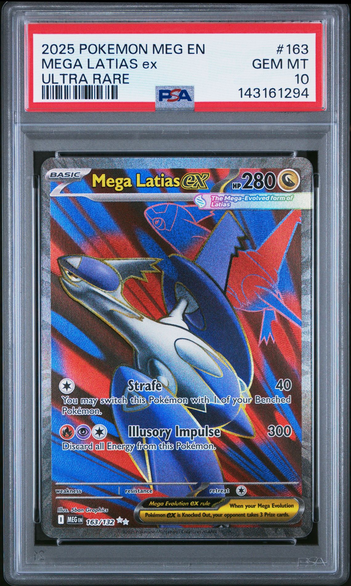 2025 Pokemon POKEMON MEG EN-MEGA EVOLUTION ULTRA RARE #163 Mega Latias Ex front