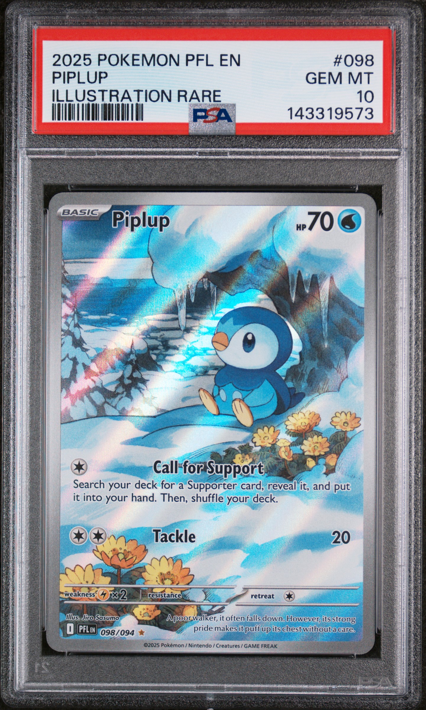 2025 #098 Piplup PSA 10 Pfl EN-Phantasmal Flames