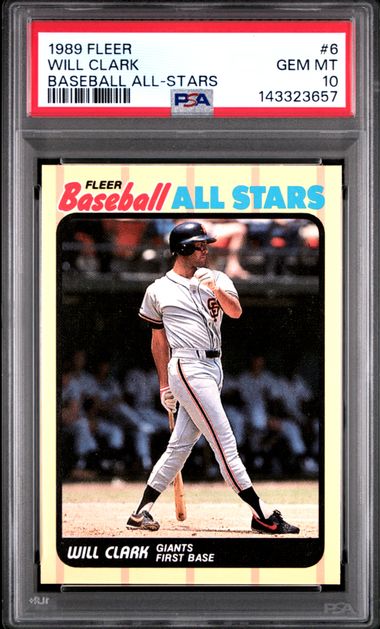 1989 Fleer #6 Will Clark front