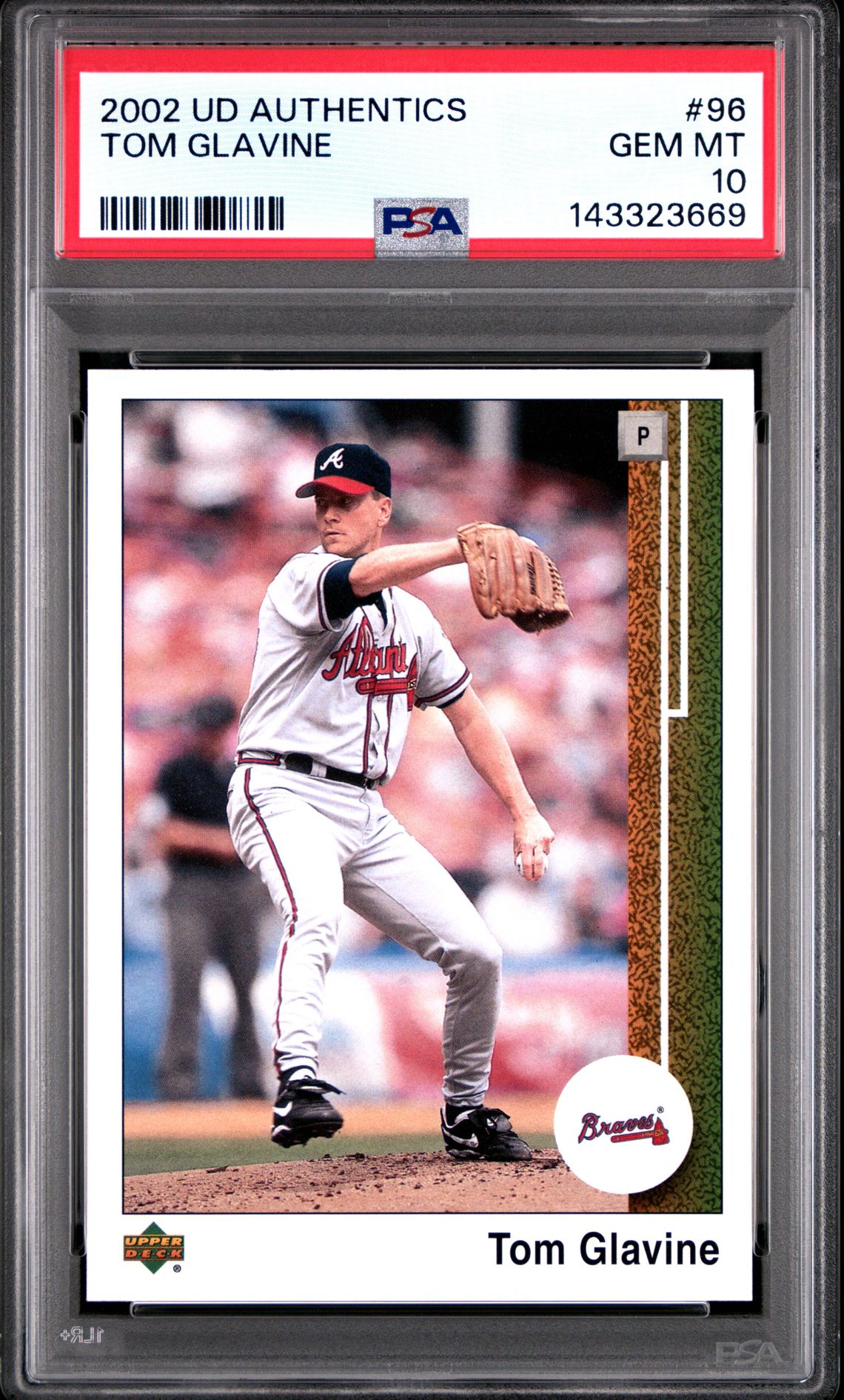 2002 UD AUTHENTICS #96 Tom Glavine front