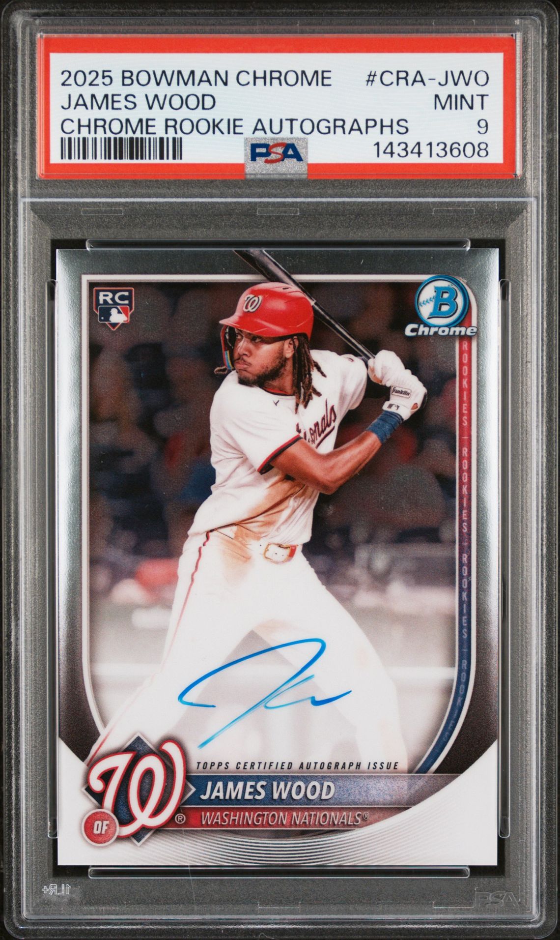 2025 Bowman BOWMAN CHROME CHROME ROOKIE AUTOGRAPHS #CRA-JWO James Wood front
