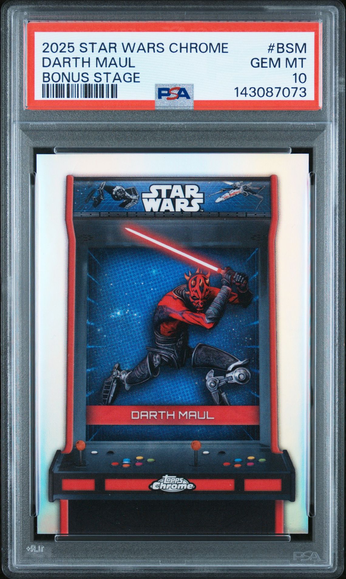 2025 Topps TOPPS CHROME STAR WARS BONUS STAGE #BSM Darth Maul front