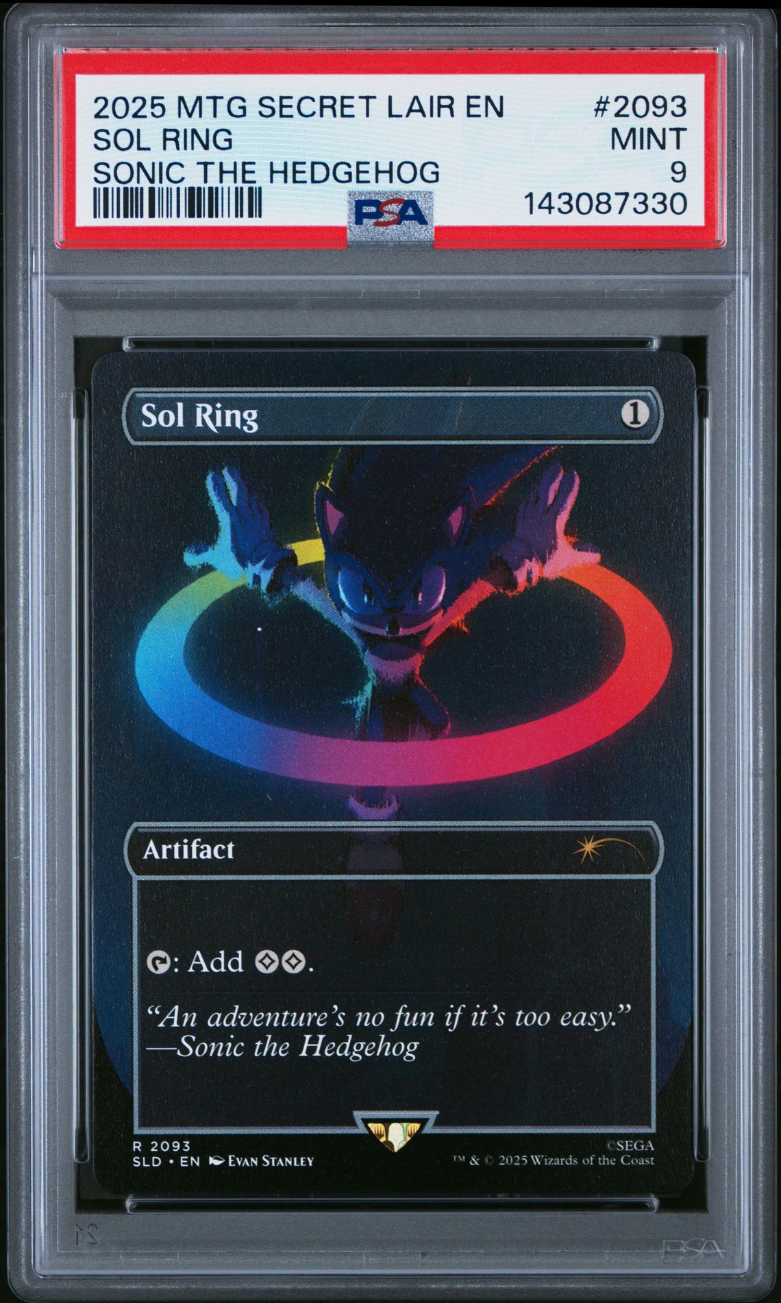 2025 MTG MAGIC THE GATHERING SECRET LAIR DROP SONIC THE HEDGEHOG #2093 Sol Ring front