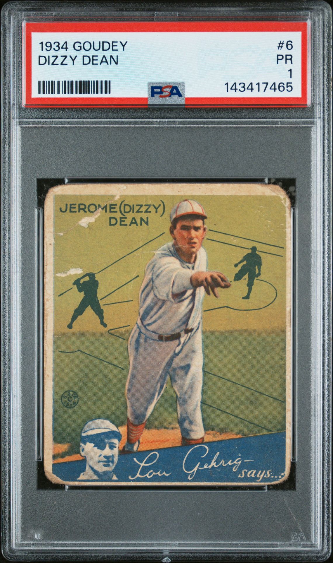 1934 Goudey GOUDEY #6 Dizzy Dean front