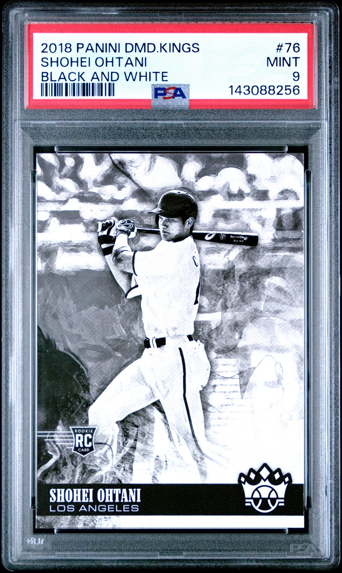 2018 Panini PANINI DIAMOND KINGS BLACK AND WHITE #76 Shohei Ohtani front