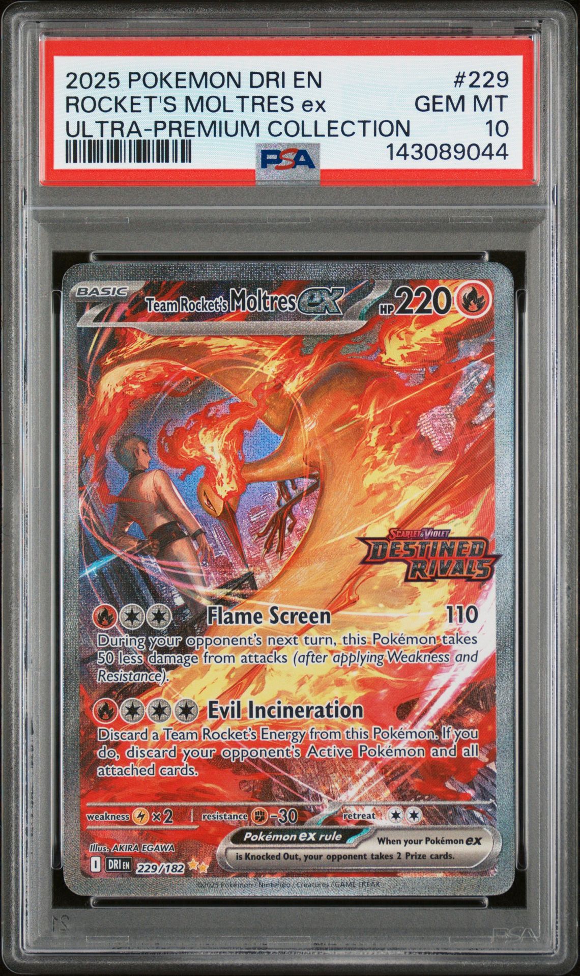 2025 Pokemon POKEMON DRI EN-DESTINED RIVALS ULTRA-PREMIUM COLLECTION #229 Rocket's Moltres EX front