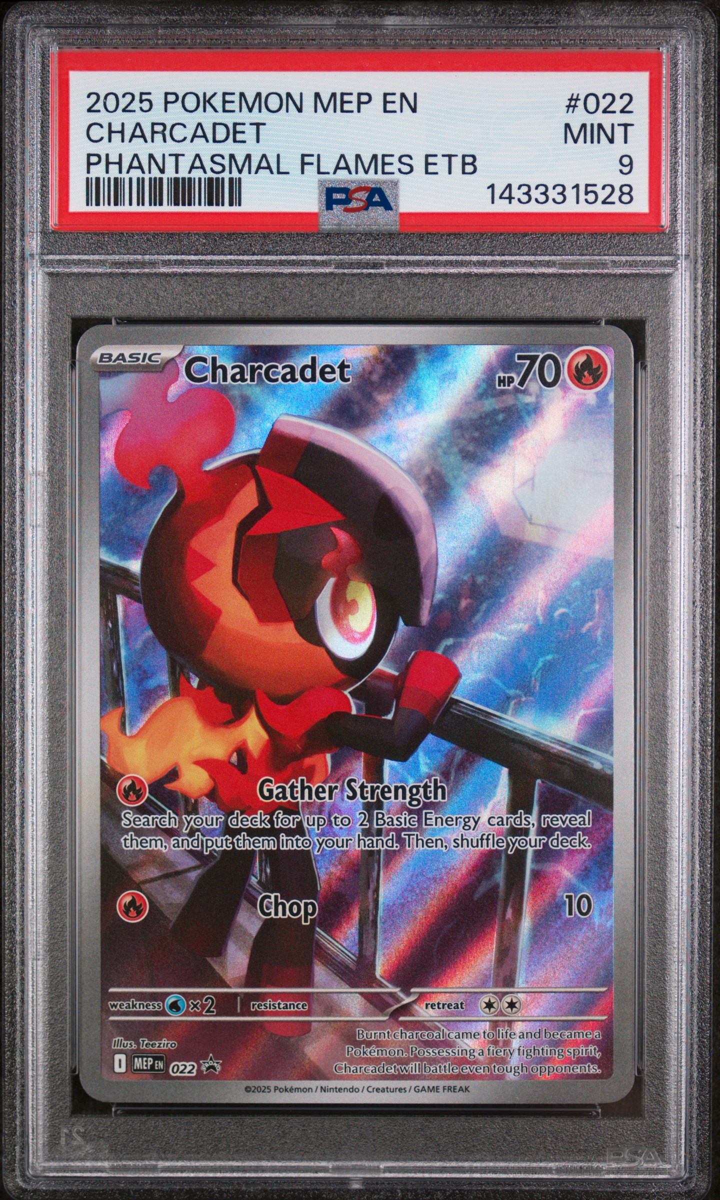 2025 #022 Charcadet PSA 9 Mep EN-Me Black Star Promo