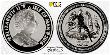 2016-P Angel Silver Reverse Proof PR69