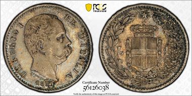 1899-R Lira KM-24.1  Ag MS64