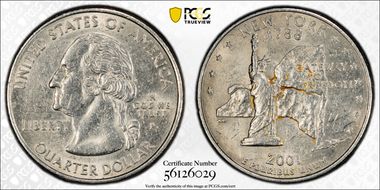 2001-P 25C New York AU53