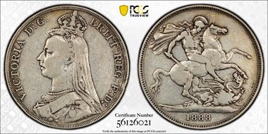 1888 Crown S-3921 Narrow Date VF25