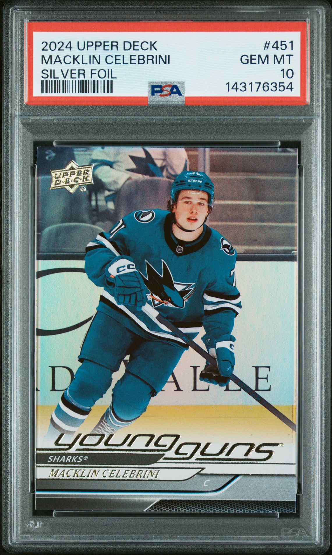 2024 Upper Deck UPPER DECK SILVER FOIL #451 Macklin Celebrini front