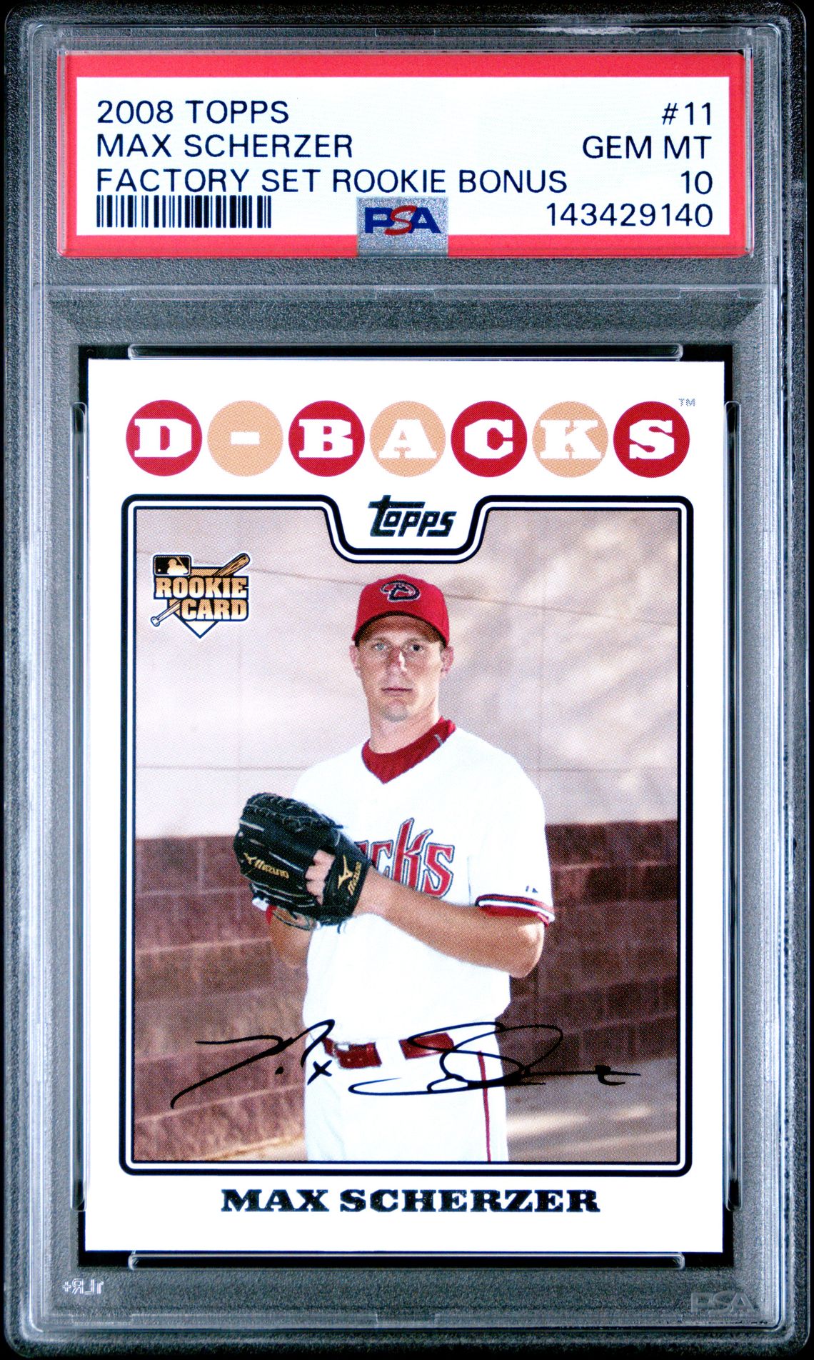 2008 Topps TOPPS FACTORY SET ROOKIE BONUS #11 Max Scherzer front