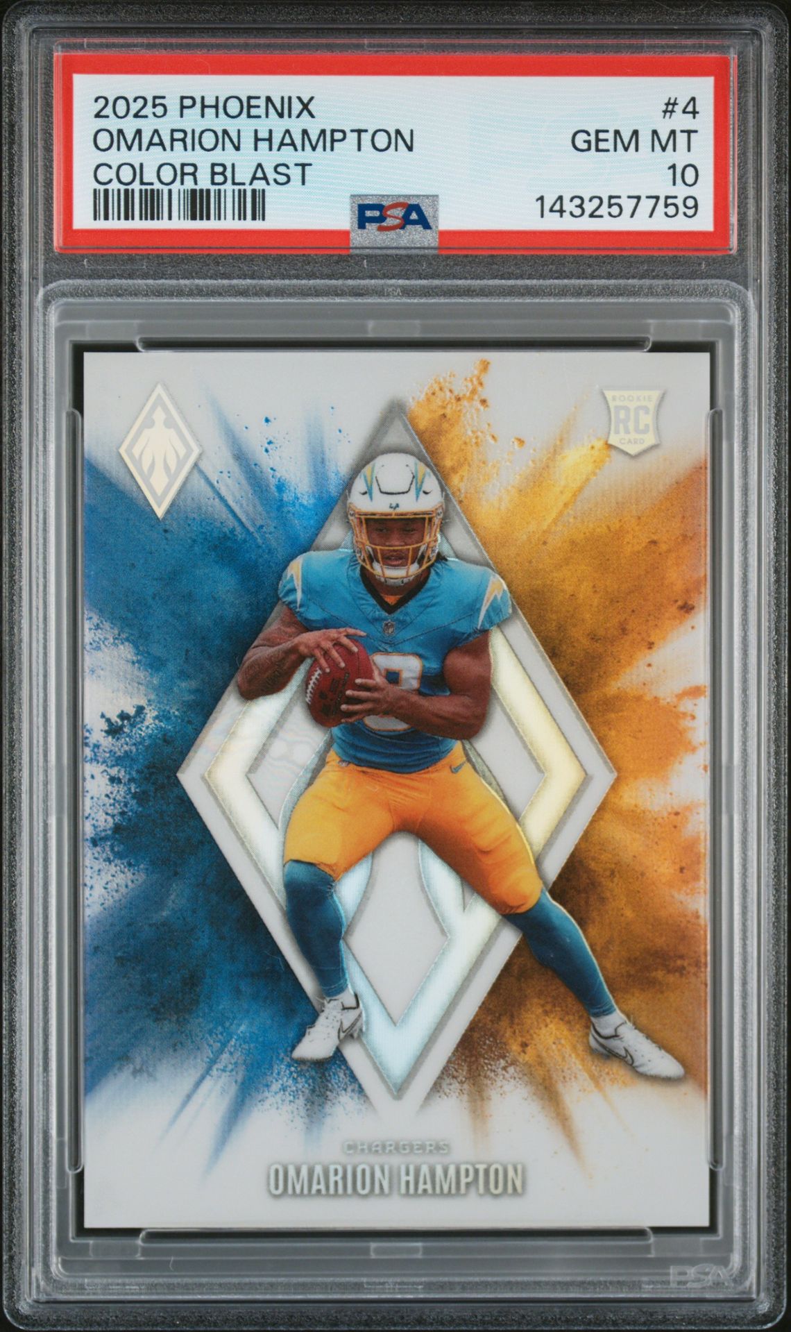 2025 Panini Panini Phoenix Color Blast #4 Omarion Hampton front