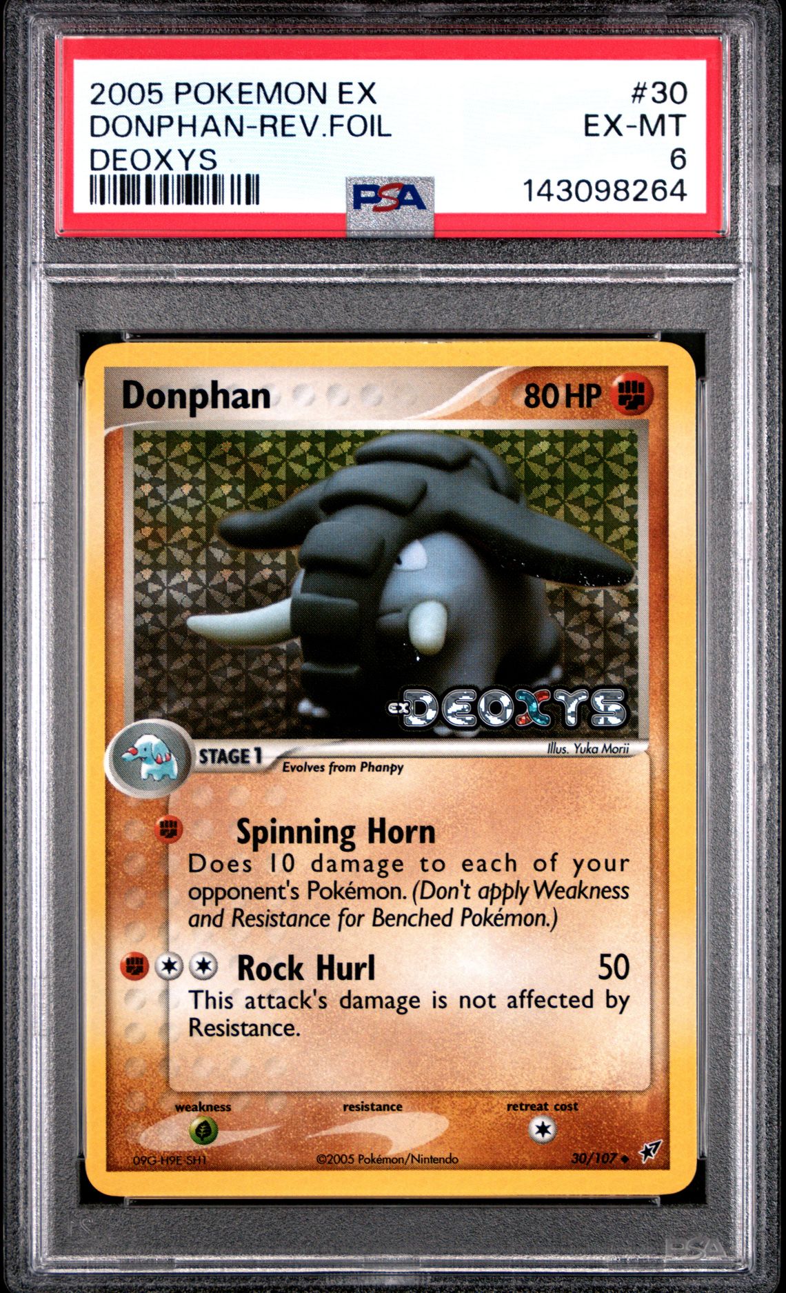 2005 Pokemon POKEMON EX DEOXYS #30 Donphan-Rev.Foil front