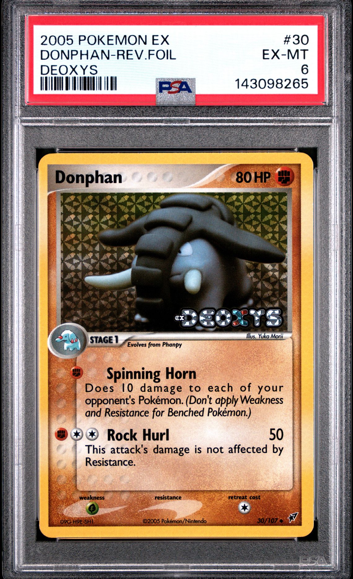 2005 Pokemon POKEMON EX DEOXYS #30 Donphan-Rev.Foil front