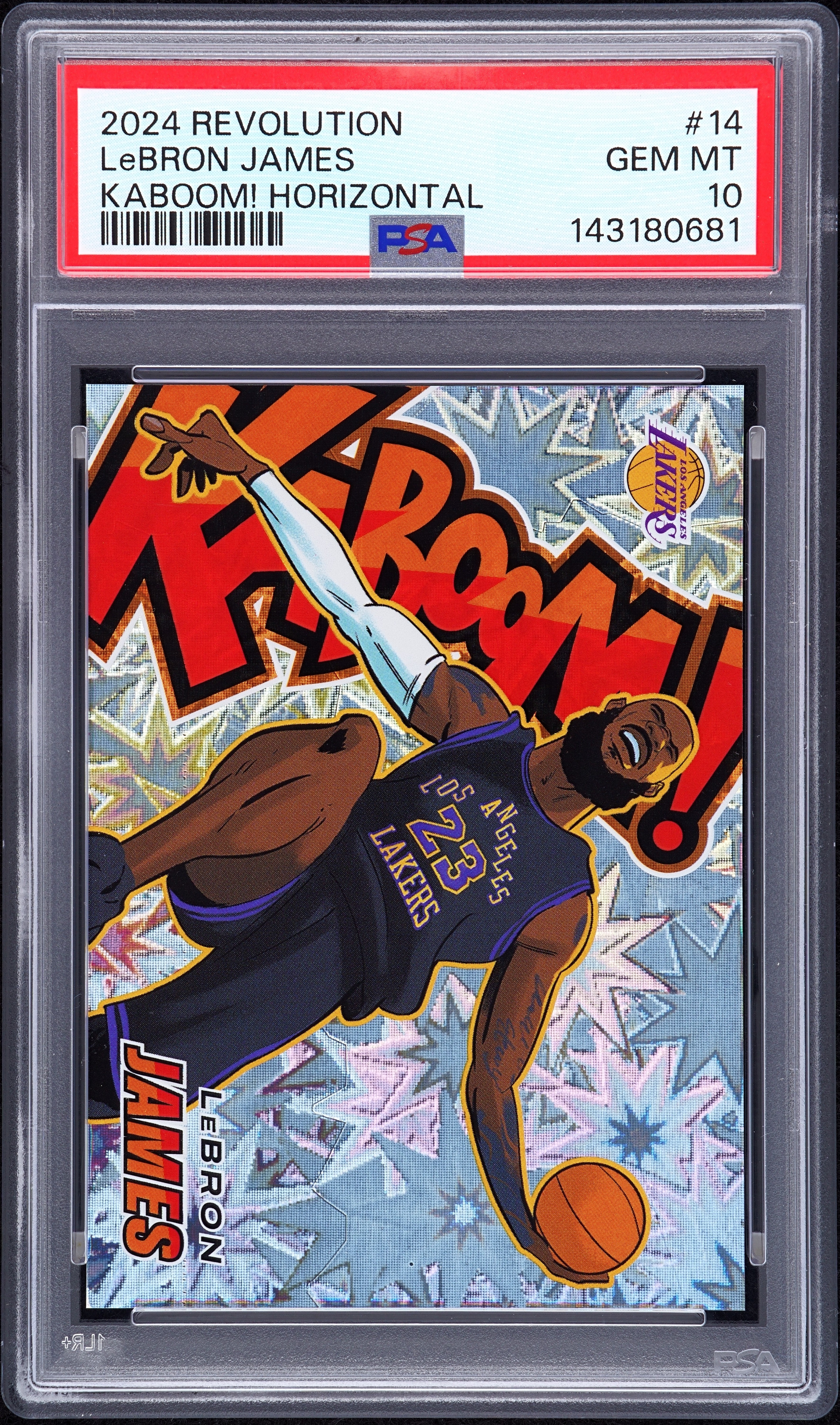 2024 PANINI REVOLUTION KABOOM! HORIZONTAL #14 LEBRON JAMES PSA 10