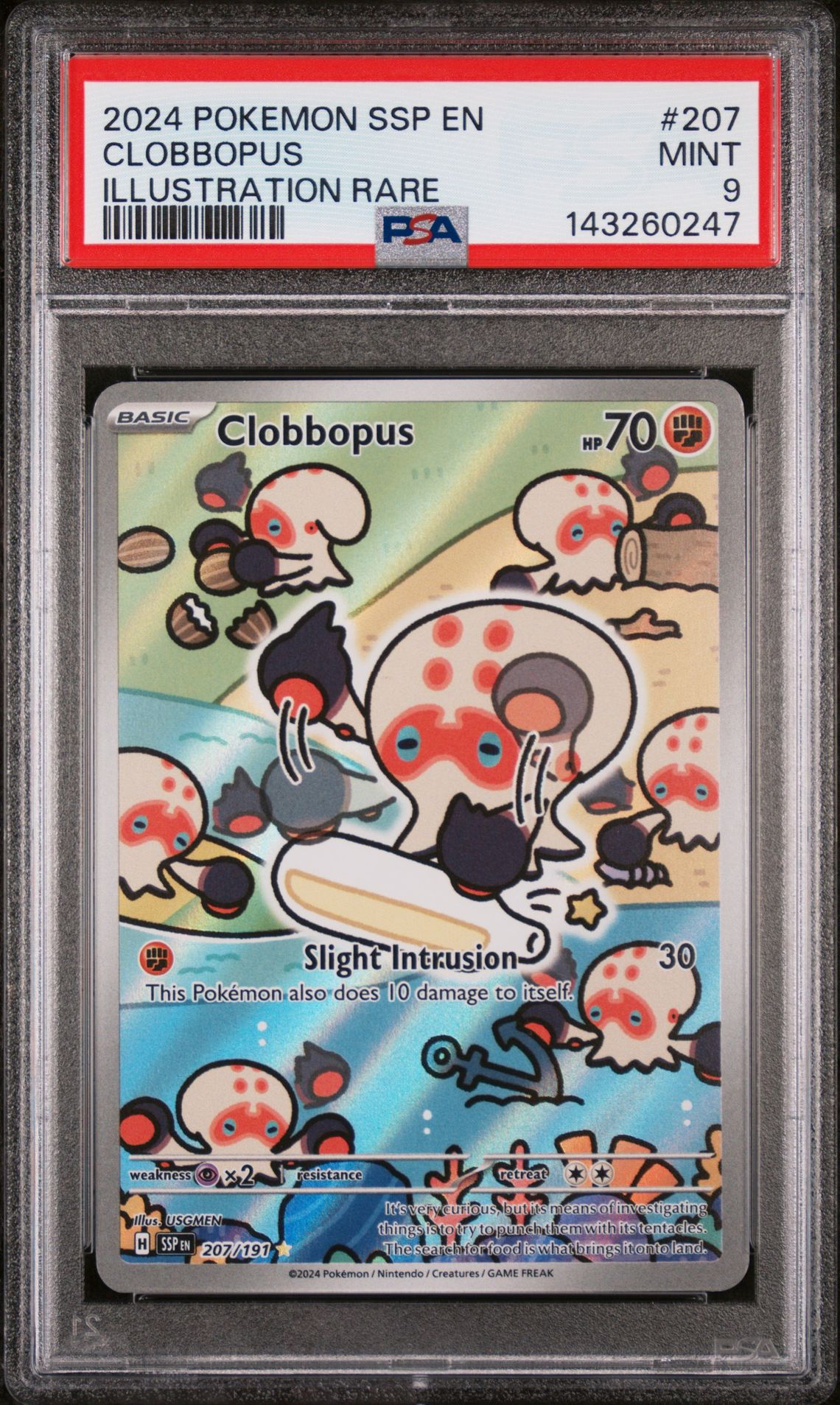2024 Pokemon POKEMON SSP EN-SURGING SPARKS ILLUSTRATION RARE #207 Clobbopus front