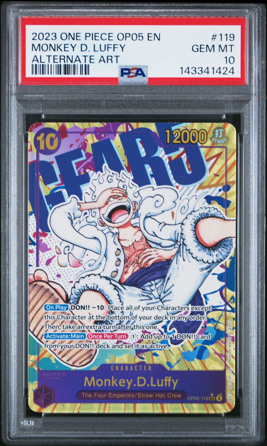 2023 One Piece One Piece Op05-Awakening Of The New Era #119 Monkey D. Luffy front