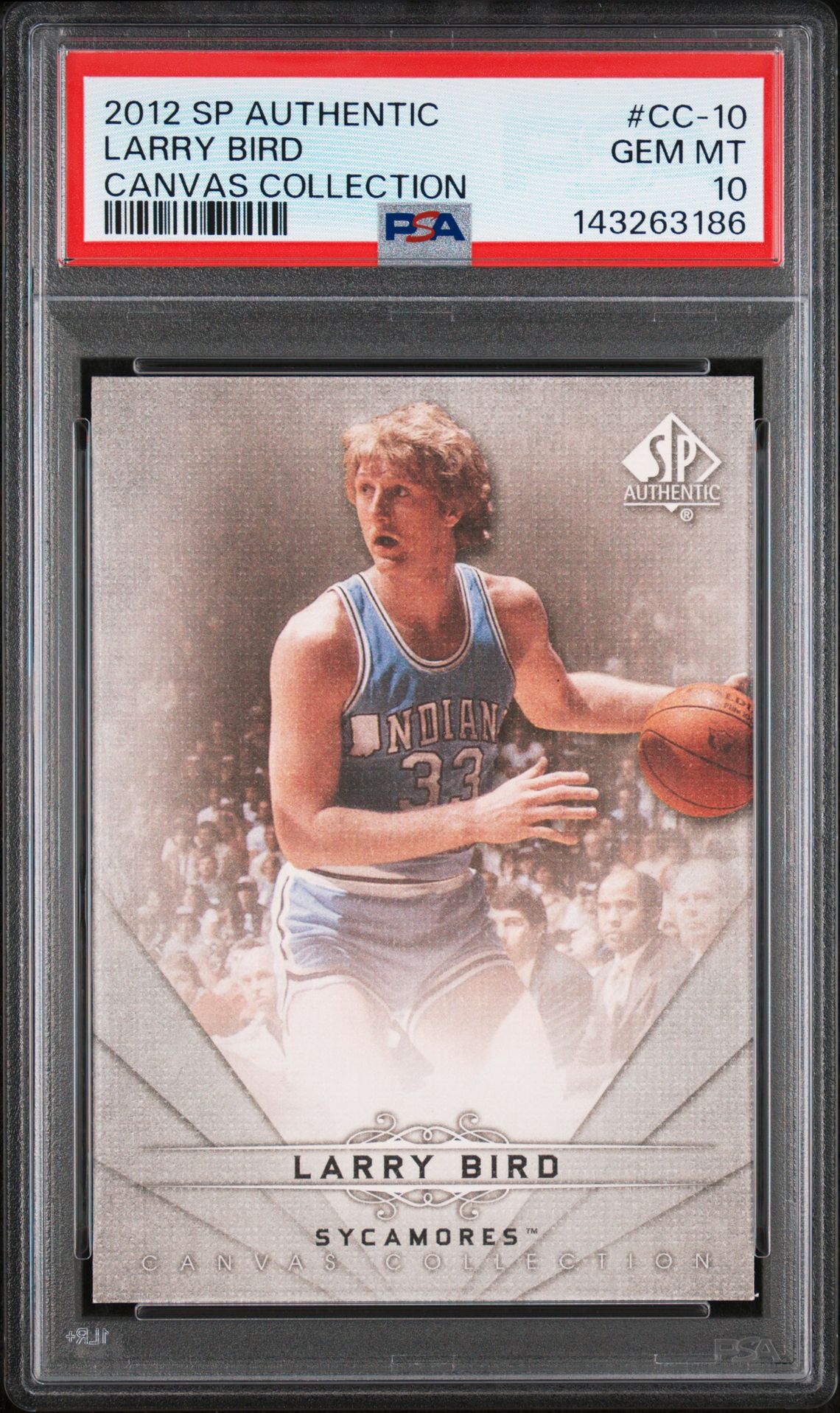 2012 Upper Deck SP AUTHENTIC CANVAS COLLECTION #CC-10 Larry Bird front