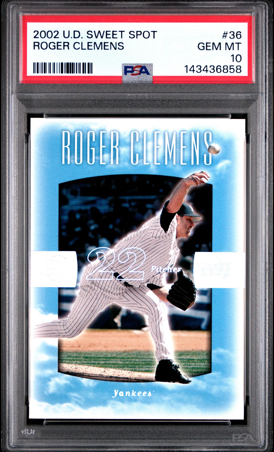 2002 Upper Deck UPPER DECK SWEET SPOT #36 Roger Clemens front