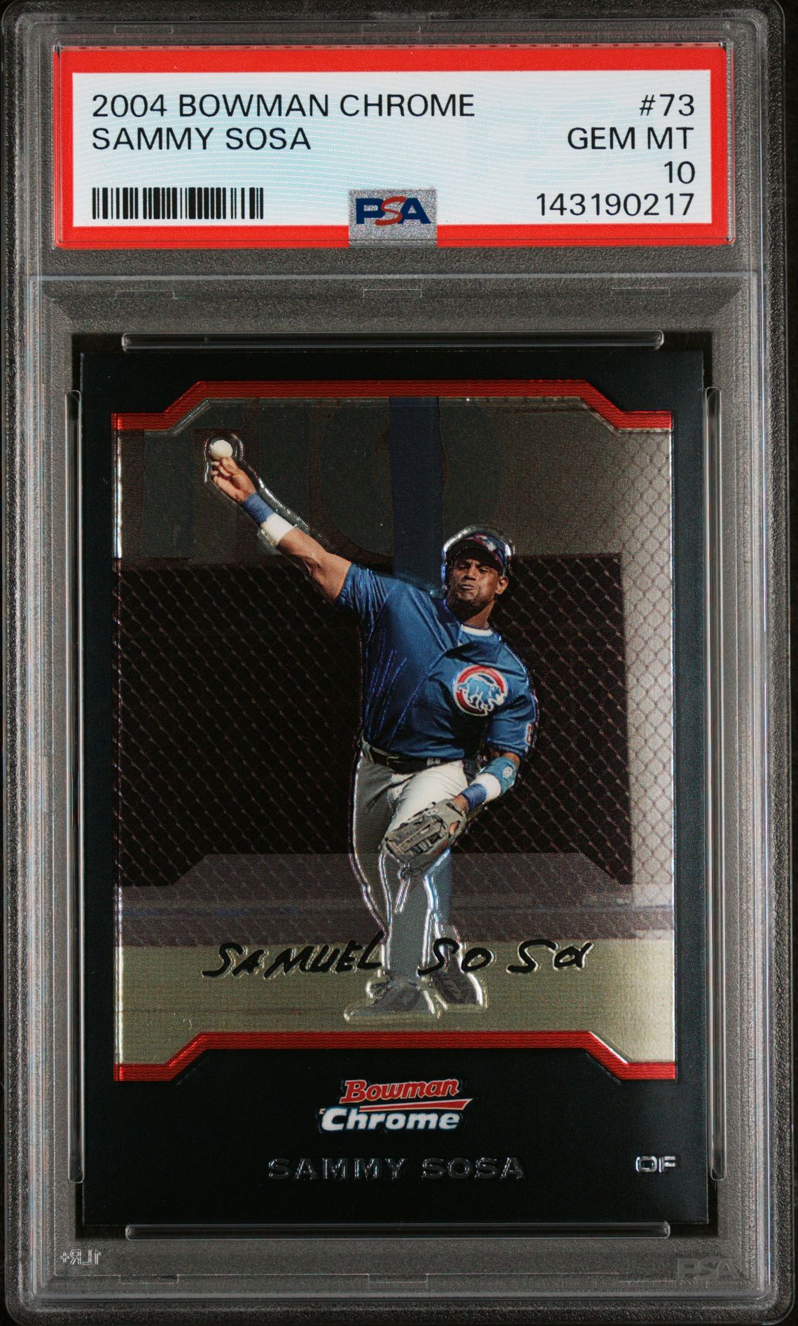 2004 Bowman BOWMAN CHROME #73 Sammy Sosa front