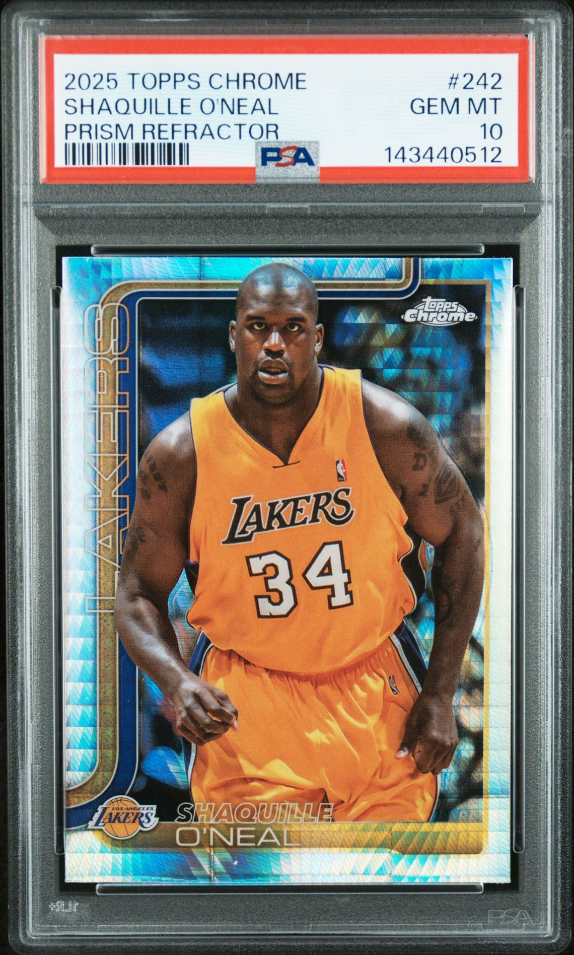 2025 Topps Chrome TOPPS CHROME PRISM REFRACTOR #242 Shaquille O'Neal front