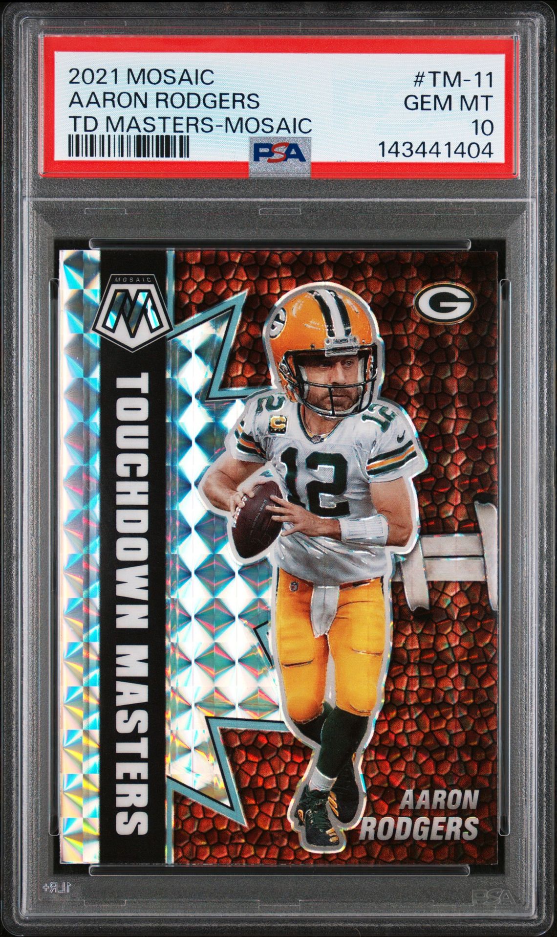 2021 Panini Panini Mosaic Touchdown Masters #TM-11 Aaron Rodgers front