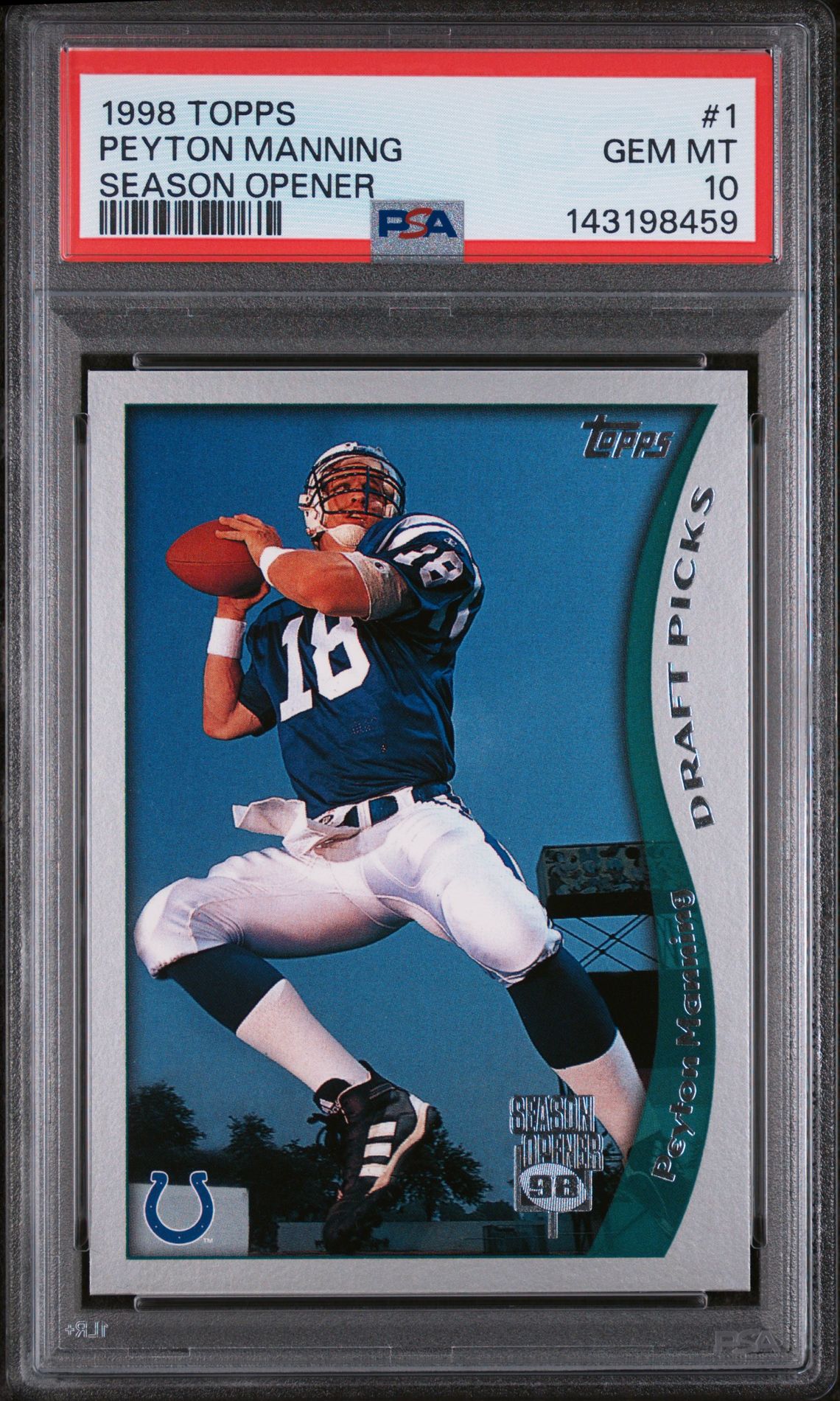 1998 Topps TOPPS SEASON OPENER #1 Peyton Manning front