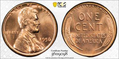1956 1C MS66+ RD