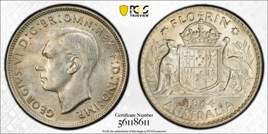 1944(m) Florin KM-40  Ag MS64