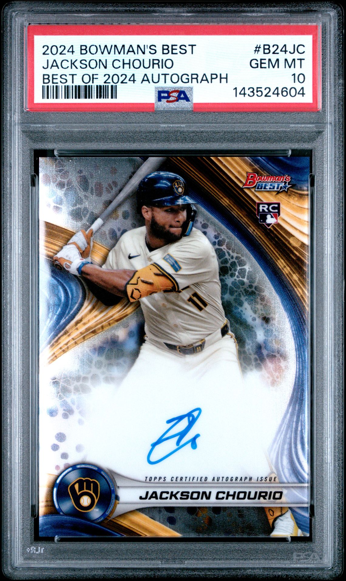 2024 Bowman BOWMAN'S BEST BEST OF 2024 AUTOGRAPHS #B24JC Jackson Chourio front