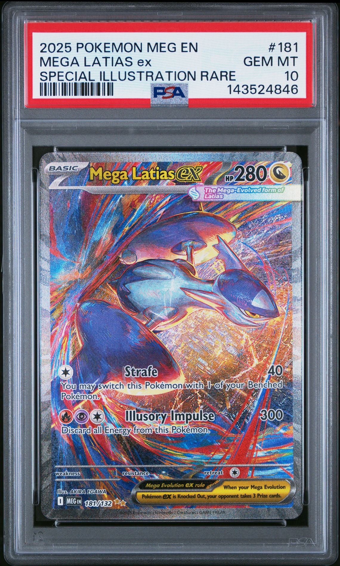 2025 Pokemon POKEMON MEG EN-MEGA EVOLUTION SPECIAL ILLUSTRATION RARE #181 Mega Latias Ex front