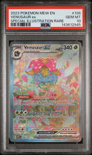 2023 Pokemon POKEMON MEW EN-151 Illustration Rare #198 Venusaur Ex front