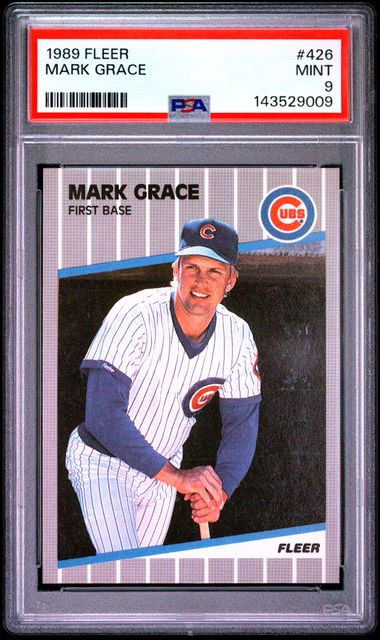 1989 Fleer #426 Mark Grace front
