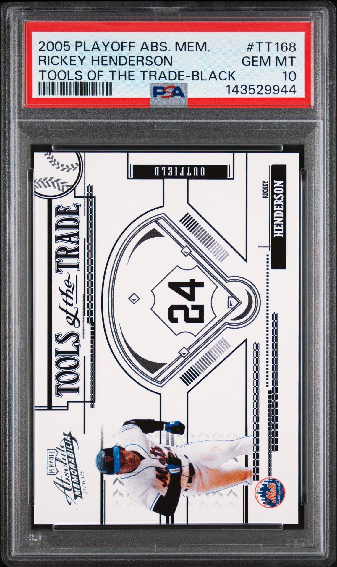 2005 PLAYOFF ABSOLUTE MEMORABILIA TOOLS OF THE TRADE Black #TT168 Rickey Henderson front