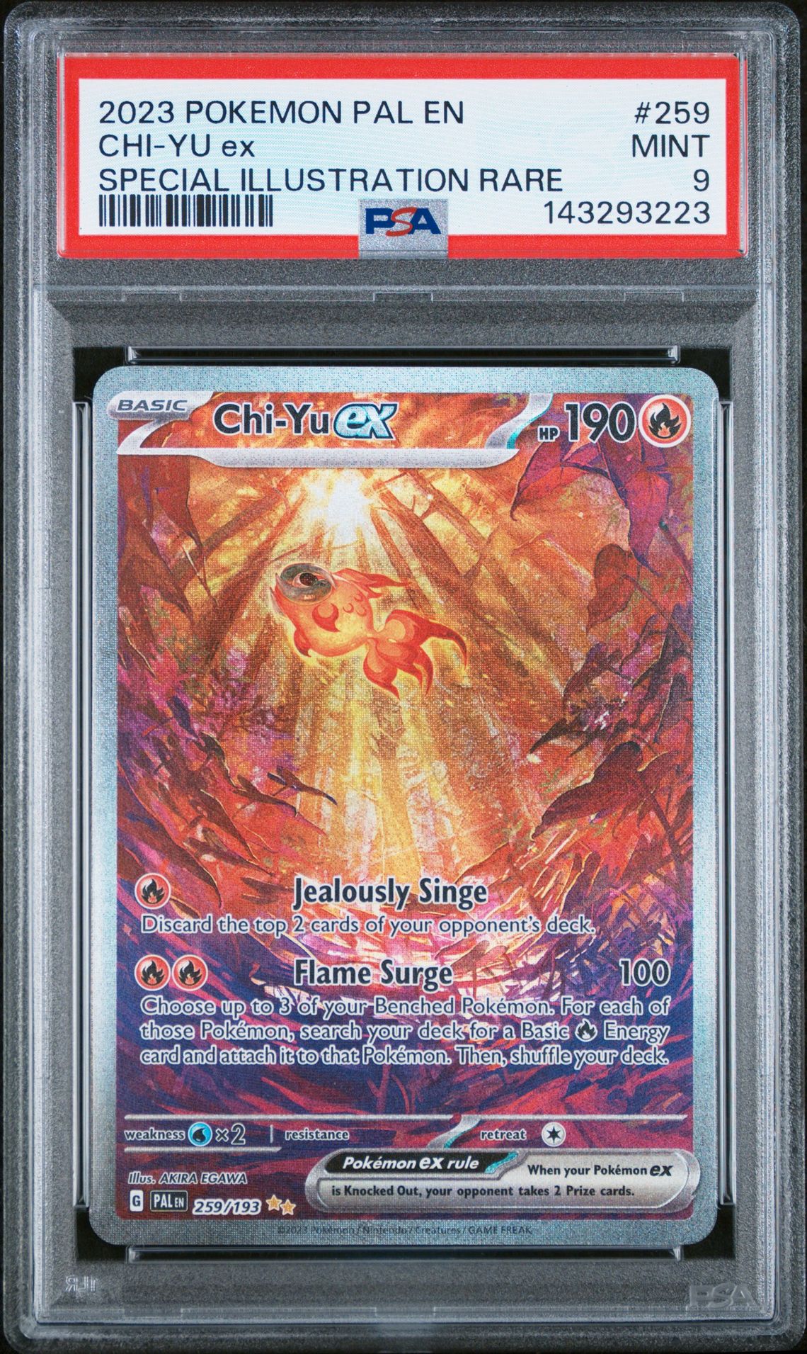 2023 Pokemon POKEMON PAL EN-PALDEA EVOLVED Illustration Rare #259 Chi-Yu Ex front