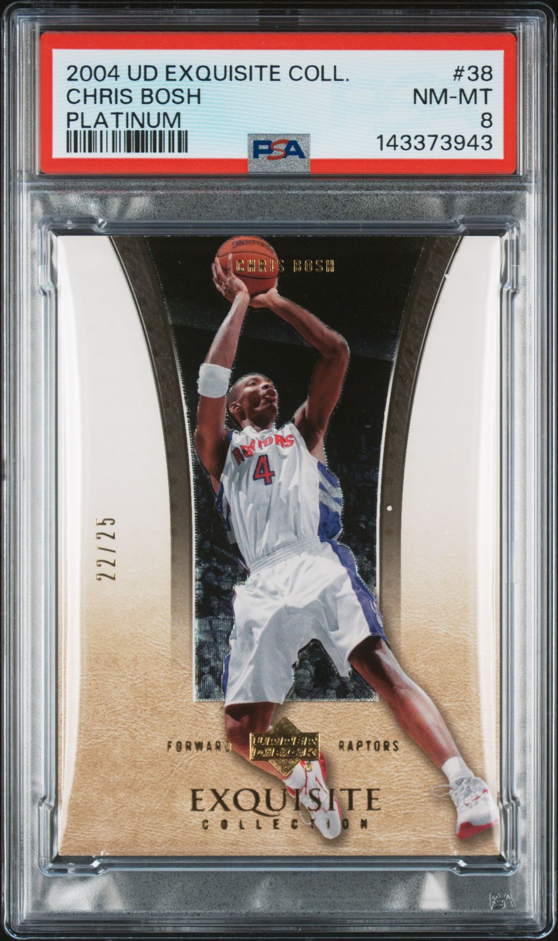 2004 Upper Deck UD EXQUISITE COLLECTION Platinum #38 Chris Bosh front